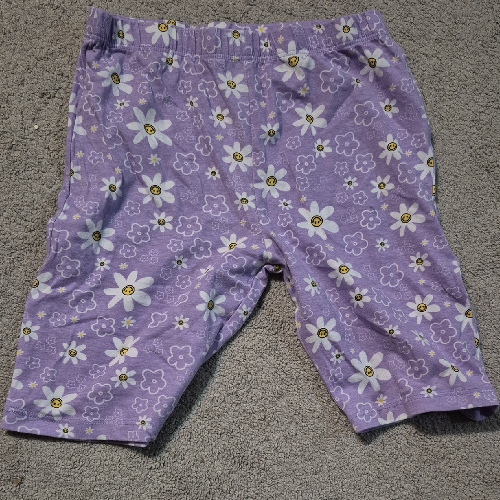 Purple Floral Kids Shorts